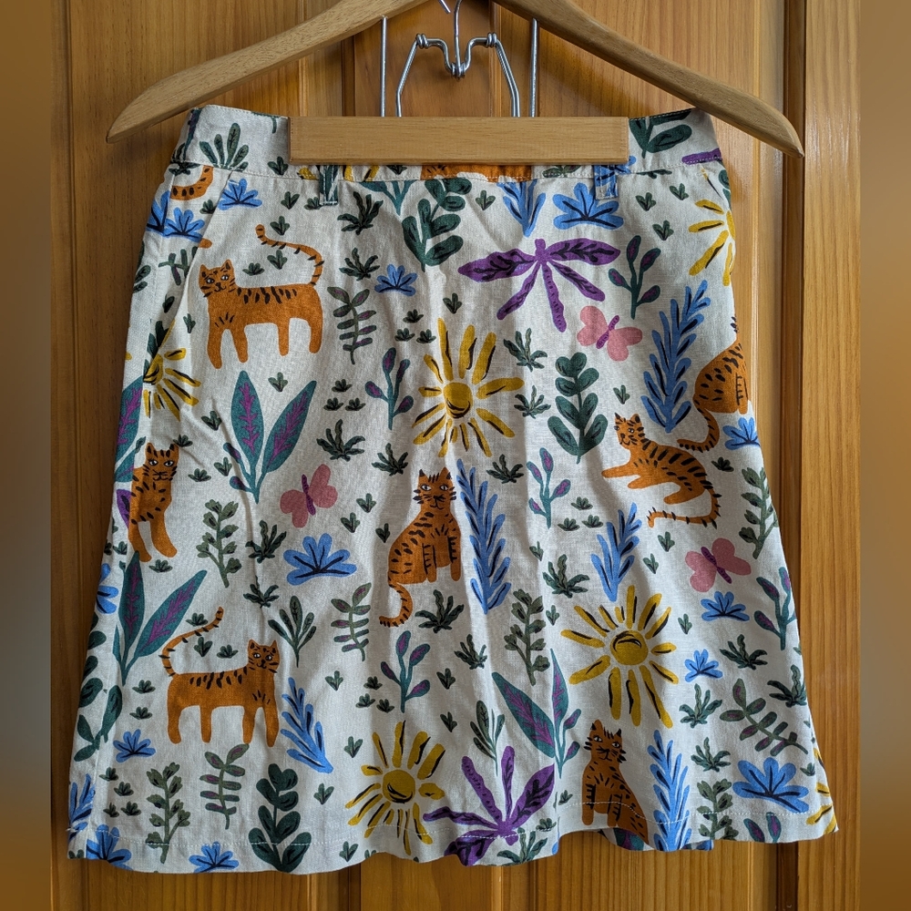 Princess Highway Cat And Flora Print Skirt